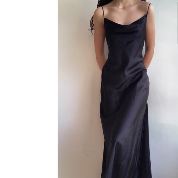 Vintage 90’s 100% Silk Slip Dress Y2K Silk Dress - Picture 4 of 16